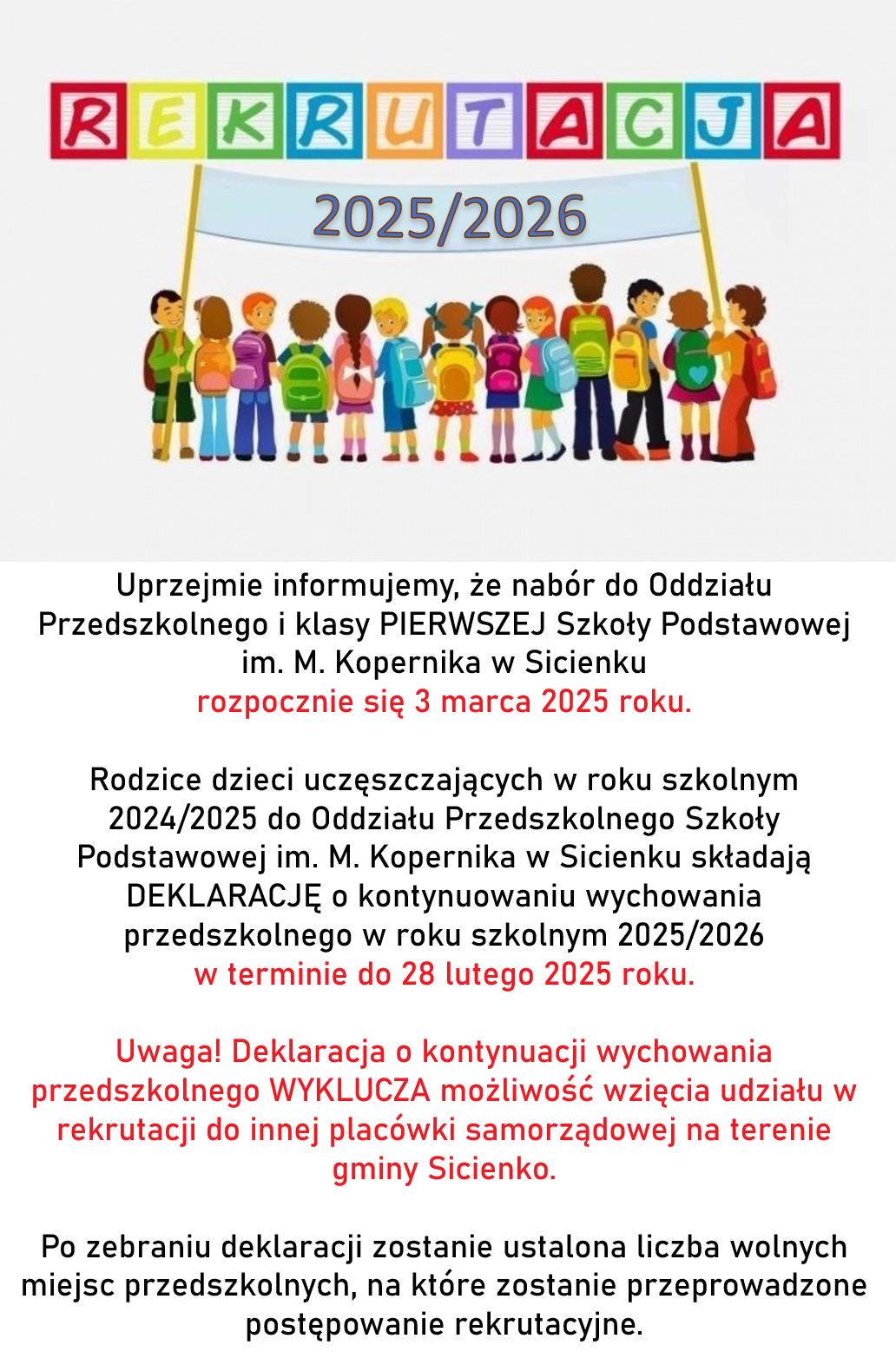 Zdjęcie obrazujące aktualność: Rekrutacja 